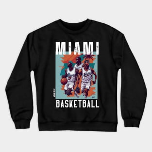 Miami heat basketball  vector graphic design Crewneck Sweatshirt